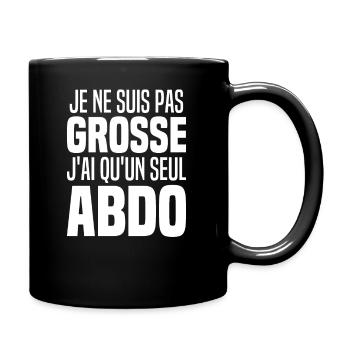 Je Ne Suis Pas Grosse Femme Gros Ventre Bide Drôle - Mug uni - noir - Droite