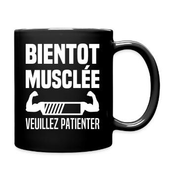 Bientôt Musclée Veuillez Patienter Muscu Femme - Mug uni - noir - Droite