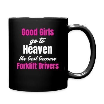 Gute Mädchen Kommen In Den Himmel. Die Besten - Tasse einfarbig - Schwarz - Rechts