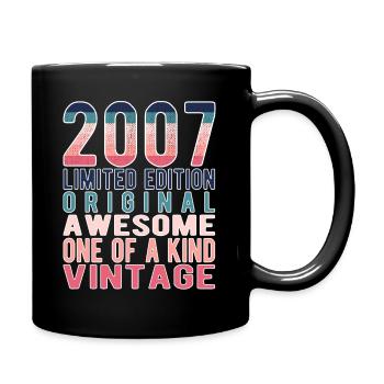 Limited Edition Since 2007 Birthday Vintage 2007 - Full Colour Mug - black - Right