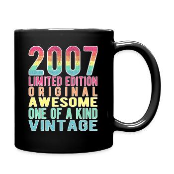 Limited Edition Since 2007 Birthday Vintage 2007 - Full Colour Mug - black - Right