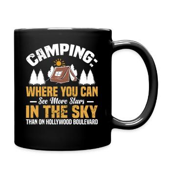 Camping: Where You Can See More Stars In The Sky T - Full Colour Mug - black - Right