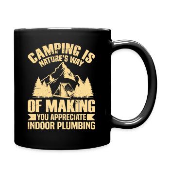 Le camping est la façon dont la nature vous fait apprécier I - Mug uni - noir - Droite