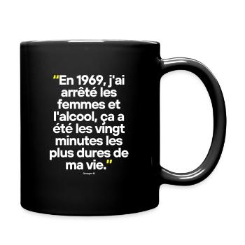 Citation célèbre footballeur - Mug uni - noir - Droite