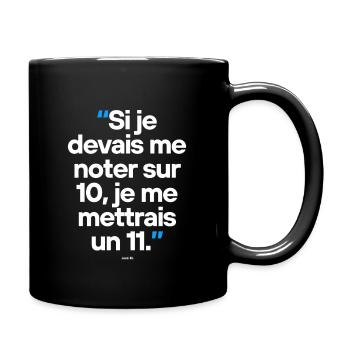 Citation célèbre footballeur coach - Mug uni - noir - Droite