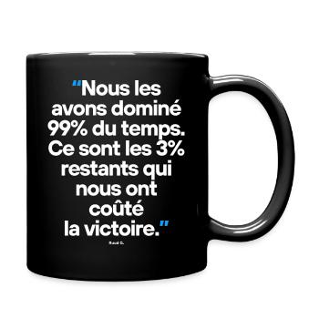 Citation célèbre footballeur - Mug uni - noir - Droite
