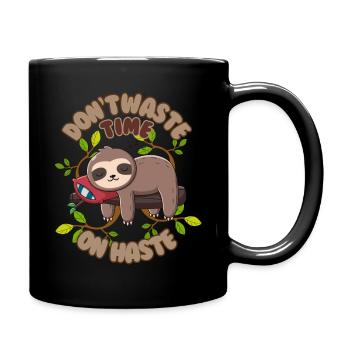 NE PERDEZ PAS DE TEMPS SUR LA CONCEPTION DE PARESSEUX HÂTIFS - Mug uni - noir - Droite