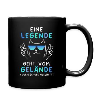 Volksschule Abgänger 2024 Tschüss Volksschule - Tasse einfarbig - Schwarz - Rechts