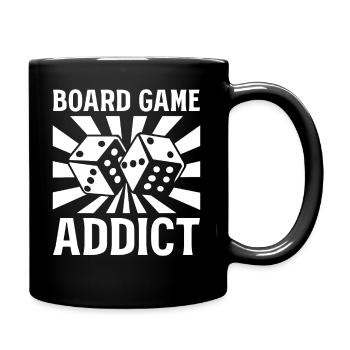 Lustiges Brettspiel Spieler - Tasse einfarbig - Schwarz - Rechts