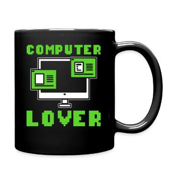 Computer Lover Computertechniker - Tasse einfarbig - Schwarz - Rechts