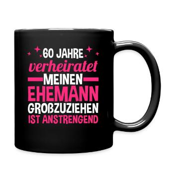 Ehe Diamantene Hochzeit 60 Jahre Verheiratet Hochz - Tasse einfarbig - Schwarz - Rechts