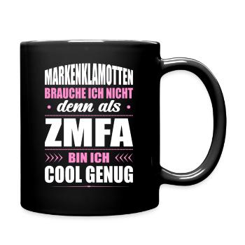 Markenklamotten Brauche Ich Nicht ZMFA - Tasse einfarbig - Schwarz - Rechts