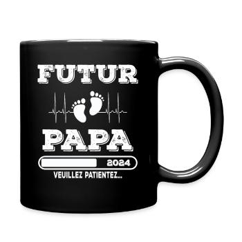 Man Soon to Dad Announcement, Dad Future Gift - Full Colour Mug - black - Right