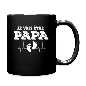 Man Soon to Dad Announcement, Dad Future Gift - Full Colour Mug - black - Right