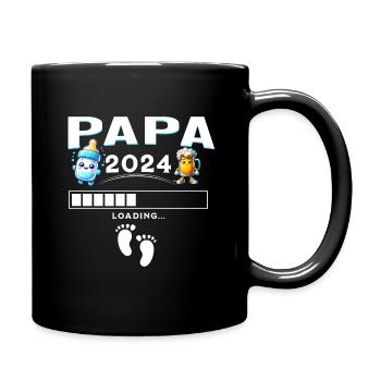 Homme bientôt papa Annonce, cadeau futur papa - Mug uni - noir - Droite