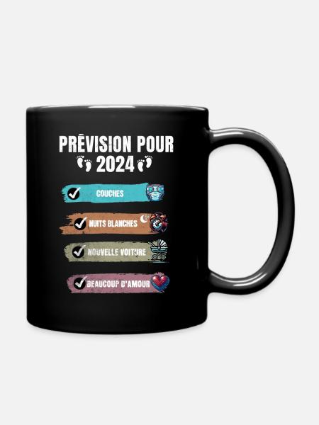 Homme bientôt papa Annonce, cadeau futur papa - Mug uni - noir