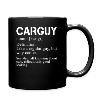 Funny Car Guy T-shirt Car Guy Definition Gear Head - Full Colour Mug - black - Right