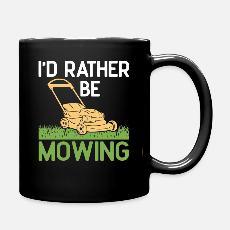 Je préfère tondre le jardin d’herbe de tondeuse à gazon drôle - Mug uni - noir