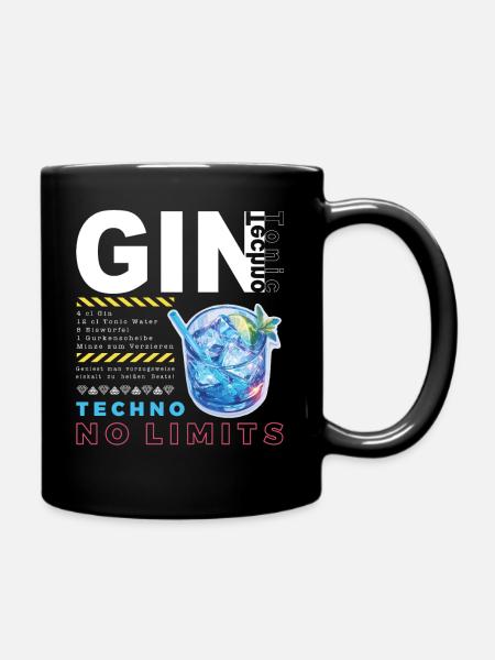 GIN TECHNO SANS LIMITES - Mug uni - noir