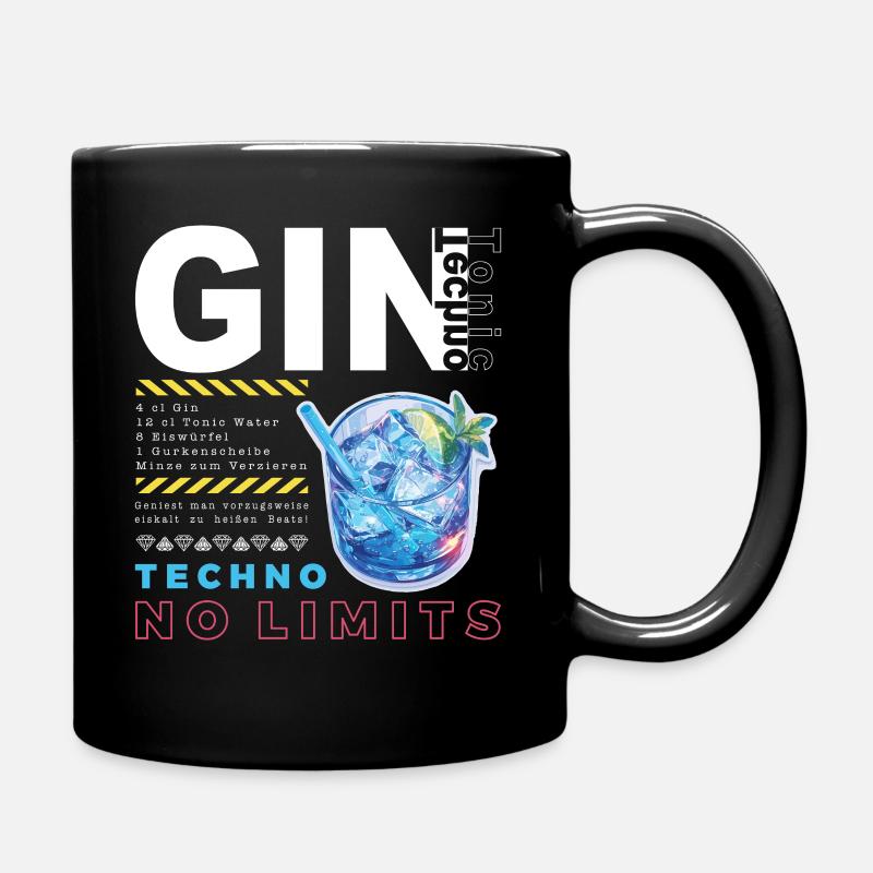 GIN TECHNO NO LIMITS - Full Colour Mug - black