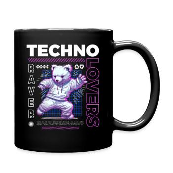 TECHNO LOVERS BEAR - Full Colour Mug - black - Right