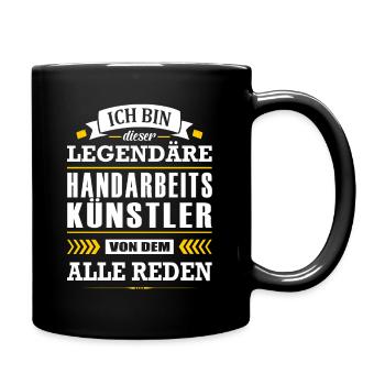 Dieser Legendäre Handarbeitskünstler Handarbeit - Tasse einfarbig - Schwarz - Rechts