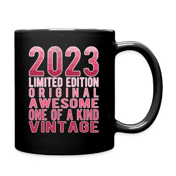 Limited Edition seit 2023 Geburtstag Vintage 2023 - Tasse einfarbig - Schwarz - Rechts