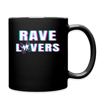 RAVE LOVERS - Full Colour Mug - black - Right