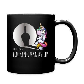 PUT YOUR HANDS UP - Full Colour Mug - black - Right