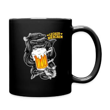 Lecker Bierchen - Tasse einfarbig - Schwarz - Rechts