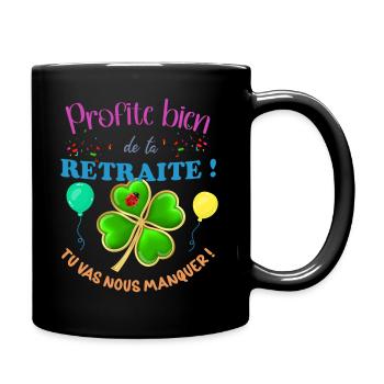 Collègue Femme Homme Départ Retraite - Mug uni - noir - Droite
