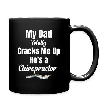 My father completely upsets me, he's a - Full Colour Mug - black - Right