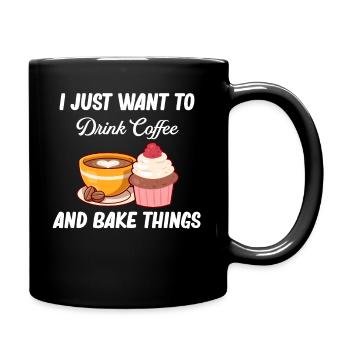I just want to drink coffee and culinary - Full Colour Mug - black - Right