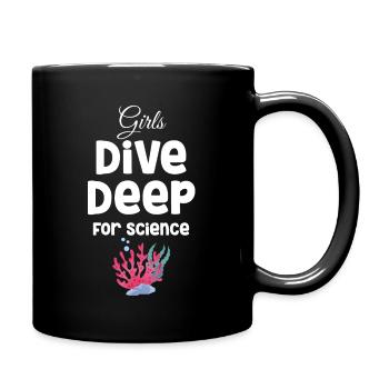 Mädchen Tauchen Tief Für Die Wissenschaft - Tasse einfarbig - Schwarz - Rechts