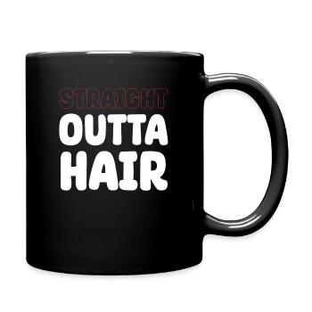 Coiffeur barbu chauve Straight Outta Hair - Mug uni - noir - Droite