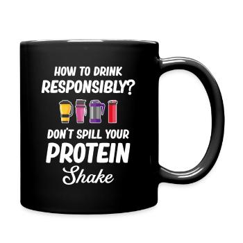 How to Drink Responsibly? Spilling - Full Colour Mug - black - Right