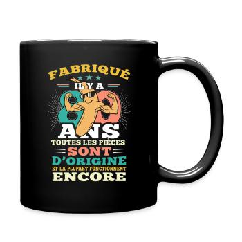 Papy Fabriqué il y a 80 ans - Cadeau Grand-Père - Mug uni - noir - Droite
