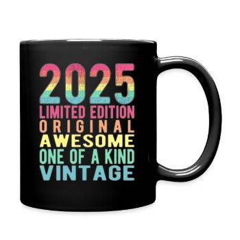 Edition limitée depuis 2025 Anniversaire Millésime 2025 - Mug uni - noir - Droite
