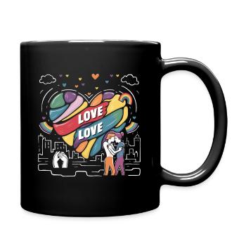 Pride Month - Love is Love - LGBTQ+ Community - Tasse einfarbig - Schwarz - Rechts