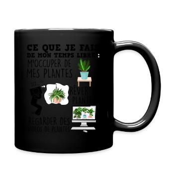 Plant Man Woman Gardening Summer Spring - Full Colour Mug - black - Right