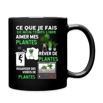 Green Plant Flower Garden Indoor - Full Colour Mug - black - Right