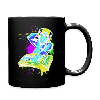DJ Monkey Music Party Fun Sunglasses Fun Dancing C - Full Colour Mug - black - Right