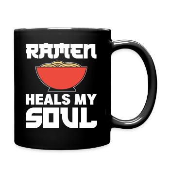 Ramen-Liebhaber Food-Vlogger - Tasse einfarbig - Schwarz - Rechts