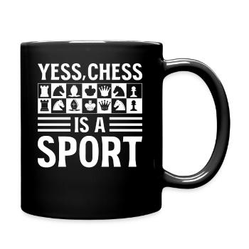 Yes Chess Is A Sport Schachmeister - Tasse einfarbig - Schwarz - Rechts