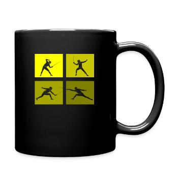 Fencing Game Gamer Fencer Game Fencing Fencer - Full Colour Mug - black - Right