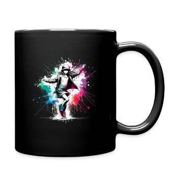 fille qui aime danser - Mug uni - noir - Droite