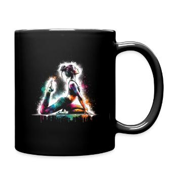 fille qui aime le Pilates - Mug uni - noir - Droite
