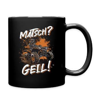 Quadfahrer - Quad - Motorsport - ATV - Tasse einfarbig - Schwarz - Rechts