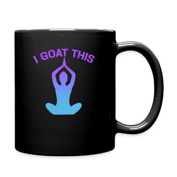 Je chèvre ce passionné de yoga - Mug uni - noir - Droite