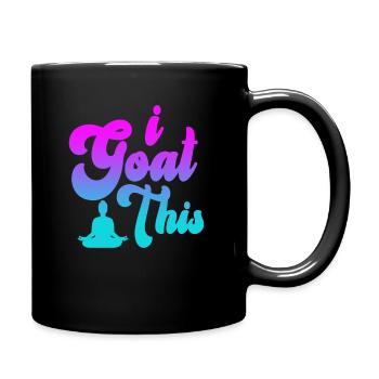 Je chèvre ce passionné de yoga - Mug uni - noir - Droite